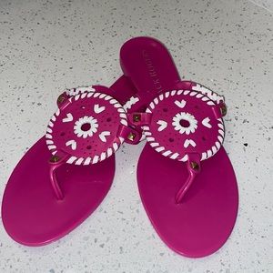 Pink jelly jack Rogers